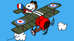 Snoopy in his sopwith Camel