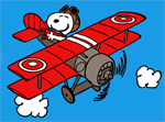 Snoopy in his sopwith Camel